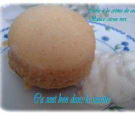 Cakes-à-la-crème-de-coco,-sirop-citron-vert-thermomix