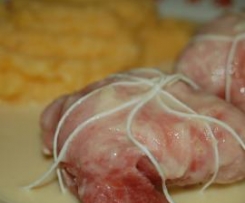 Paupiettes-de-jambon-au-poulet-sauce-crémeuse-et-purée-de-rutabaga-thermomix