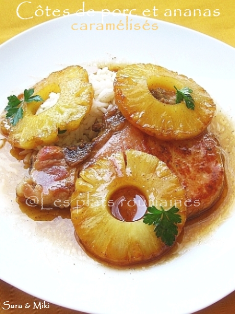Côtes-de-porc-et-ananas-caramélisés